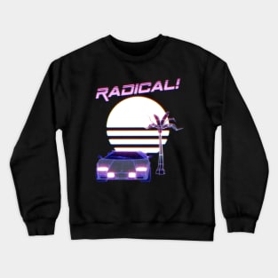 Totally Radical Synthwave Shirt Crewneck Sweatshirt